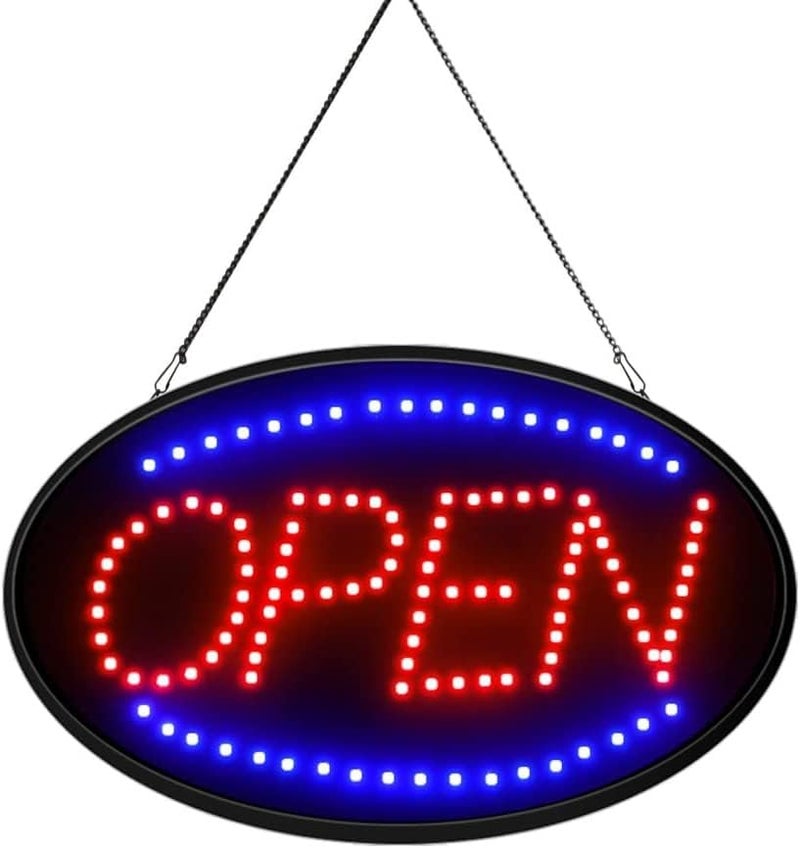 E-ONSALE Jumbo 24" x 13" LED Neon Sign with Motion - "Open" (Red/Blue) B30 - Image 1